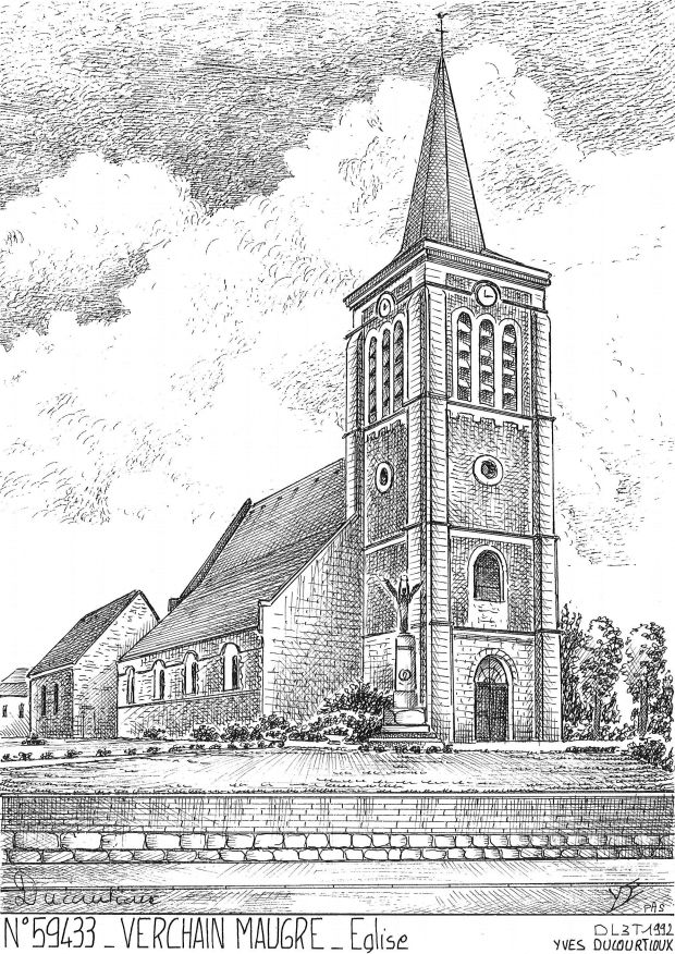 N 59433 - VERCHAIN MAUGRE - église